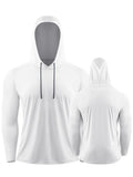 CVLIFE Mens Workout Hoodie T-shirts Dry Fit Lightweight Athletic Casual Long Sleeve Pullover Shirts Casual Breathable Ultraviolet-Proof Tops