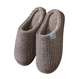 Womens Mens Winter House Slippers Flat Heels Plush Slippers Closed Toe Winter Soft House Casual Shoes
