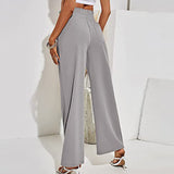 Women Elastic Waisted Wide Leg Loungewear Ladies Baggy Long Pants High Waist Lounge Harem Casual Loose Palazzo Pants
