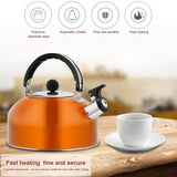 CUH 3 Liter Whistling Tea Kettle - Modern Stainless Steel Whistling Tea Pot for Stovetop with Cool Grip Ergonomic Handle