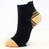 Copper Low Cut Compression Running Socks For Men & Women-3/6Pairs-Circulation best for Athletic,Ankle Support Travel