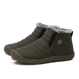 Mens Womens Ankle Boots Snow Boot Winter Warm Non-slip Flat Shoes Lined Slip On