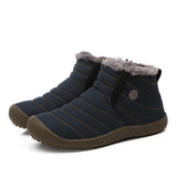 Mens Womens Ankle Boots Snow Boot Winter Warm Non-slip Flat Shoes Lined Slip On