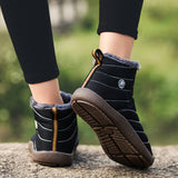Mens Womens Ankle Boots Snow Boot Winter Warm Non-slip Flat Shoes Lined Slip On