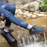 Mens Womens Ankle Boots Snow Boot Winter Warm Non-slip Flat Shoes Lined Slip On