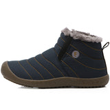 Mens Womens Ankle Boots Snow Boot Winter Warm Non-slip Flat Shoes Lined Slip On