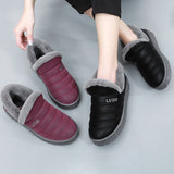 Womens Winter Snow Boots Fur Lined Warm Ankle Boots Slip On Waterproof Outdoor