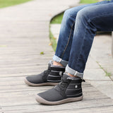 Women Men Snow Ankle Boots Non Slip Lace Up Platform Flat Resistant Outdoor Winter Warm Casual Shoes