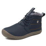 Women Men Snow Ankle Boots Non Slip Lace Up Platform Flat Resistant Outdoor Winter Warm Casual Shoes