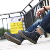 Women Men Snow Ankle Boots Non Slip Lace Up Platform Flat Resistant Outdoor Winter Warm Casual Shoes