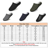 Mens Slip On Closed Toe Winter Warm Slippers Cotton Plush Comfy Sliders Shoes