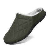 Mens Slip On Closed Toe Winter Warm Slippers Cotton Plush Comfy Sliders Shoes