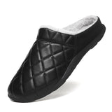 Mens Slip On Closed Toe Winter Warm Slippers Cotton Plush Comfy Sliders Shoes