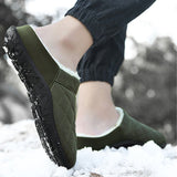 Mens Slip On Closed Toe Winter Warm Slippers Cotton Plush Comfy Sliders Shoes