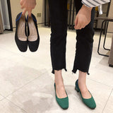 Women's Low Heels Pump Shoes Pointed Toe Square Toe Slip On Pump Dress Shoes
