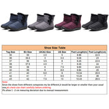 Women Round Toe Plush Lined Snow Boots Slip On Lightweight Winter Anti Slip Casual Shoes