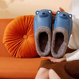 Unisex Cartoon Animal Soft Warm Plush Lining Non-Slip Slippers Winter House Shoe