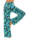 Boho Palazzo Pants for Women Floral Print Wide Leg Lounge Pants