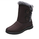 Womens Waterproof Fur Lined Snow Ankle Boots Ladies Winter Warm Rubber Sole Shoe