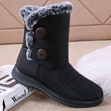 Womens Waterproof Fur Lined Snow Ankle Boots Ladies Winter Warm Rubber Sole Shoe