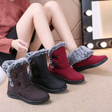 Womens Waterproof Fur Lined Snow Ankle Boots Ladies Winter Warm Rubber Sole Shoe