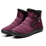 Women 's Snow Boot Waterproof Ankle Non-slip Winter Fur Booties Warm Winter Shoe