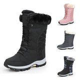 Women Snow Winter Warm Thick Bottom Platform Lace Up Fur Ankle Comfortable Boots