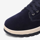 Men Ankle Boots Flat Shoes Sneakers Winter Warm Snow Boot Lace Up Round Toe Shos