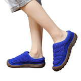 Unisex Kids Slip On Slippers Round Toe Platform Flat Slippers Winter Warm Shoe