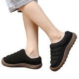 Unisex Kids Slip On Slippers Round Toe Platform Flat Slippers Winter Warm Shoe