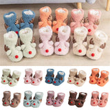 Family Matching Flat Heel Plush Slippers Closed Toe Anti-slip Winter Casual Boot