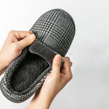 Womens Mens Winter House Slippers Flat Heels Plush Slippers Closed Toe Winter Soft House Casual Shoes