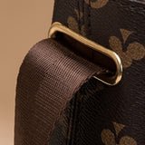 Men's Large Capacity Adjustable Shoulder Straps Briefcase Men Pvc Leather Zipper Bag Waterproof Business Travel Printed Messenger