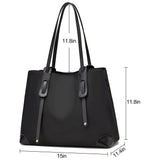 Women Lady Large Capacity Tote Oxford Soft Shoulder Bag Shopping Business Modern