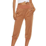Women's Harem pants Loose Fit Capri Pants Jogger Workout Yoga Lounge Pants with Pockets