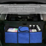Car Backseat Trunk Organizers with Cooler Bag, Collapsible Grocery Cargo Storage Box Car Truck SUV 3 Section Fold Storage Bin with Side Net Pockets