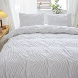 2Pcs/3Pcs Ruched Duvet Quilt Cover Set Queen King Size Bedding Set + Pillowcases