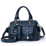 Women Leather Handbag Crossbody Shoulder Bag Tote Messenger Satchel With Pendant