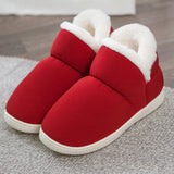 Women Warm Bootie Slippers Fluffy Plush Indoor Outdoor Winter House Shoes
