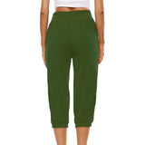 Women's Harem pants Loose Fit Capri Pants Jogger Workout Yoga Lounge Pants with Pockets