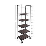 CUH 6-Shelf Freestanding Metal Frame Garage Shelves Modern Bathroom Organiser Shelving Industrial Flower Shelf Home Racking