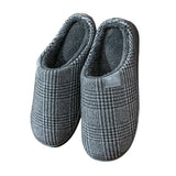 Womens Mens Winter House Slippers Flat Heels Plush Slippers Closed Toe Winter Soft House Casual Shoes