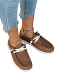 Ferndule Womens Non Slip Slip Resistant Canvas Shoes Summer Breathable Boat Loafers Outdoor Fashion Wide Width Sneakers