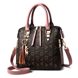 Women Leather Handbag Briefcase Shoulder Bag Tote Messenger Satchel With Pendant