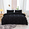 2Pcs/3Pcs Ruched Duvet Quilt Cover Set Queen King Size Bedding Set + Pillowcases