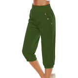 Women's Harem pants Loose Fit Capri Pants Jogger Workout Yoga Lounge Pants with Pockets