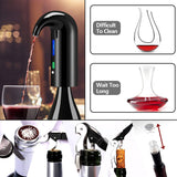 Portable Smart Electronic Automatic Wine Aerator Decanter Dispenser Rechargeable