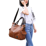 Women's PU Leather Handbag Tote Satchel Single Shoulder Bag Travel Crossbody Bag