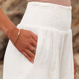 Womens Loose Fit Casual Pants Elastic Waist Yoga Summer Beach Pants with Pockets