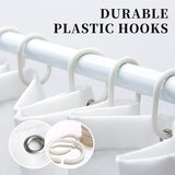 4 Pcs Shower Curtain Sets Bath Mat Sets, Toilet Lid Cover and Non-Slip Toilet Pedestal Rug, Fashion Geometric Waterproof Bathroom Curtain with 12 Hooks